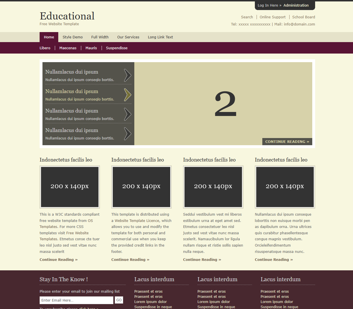 School website template 13