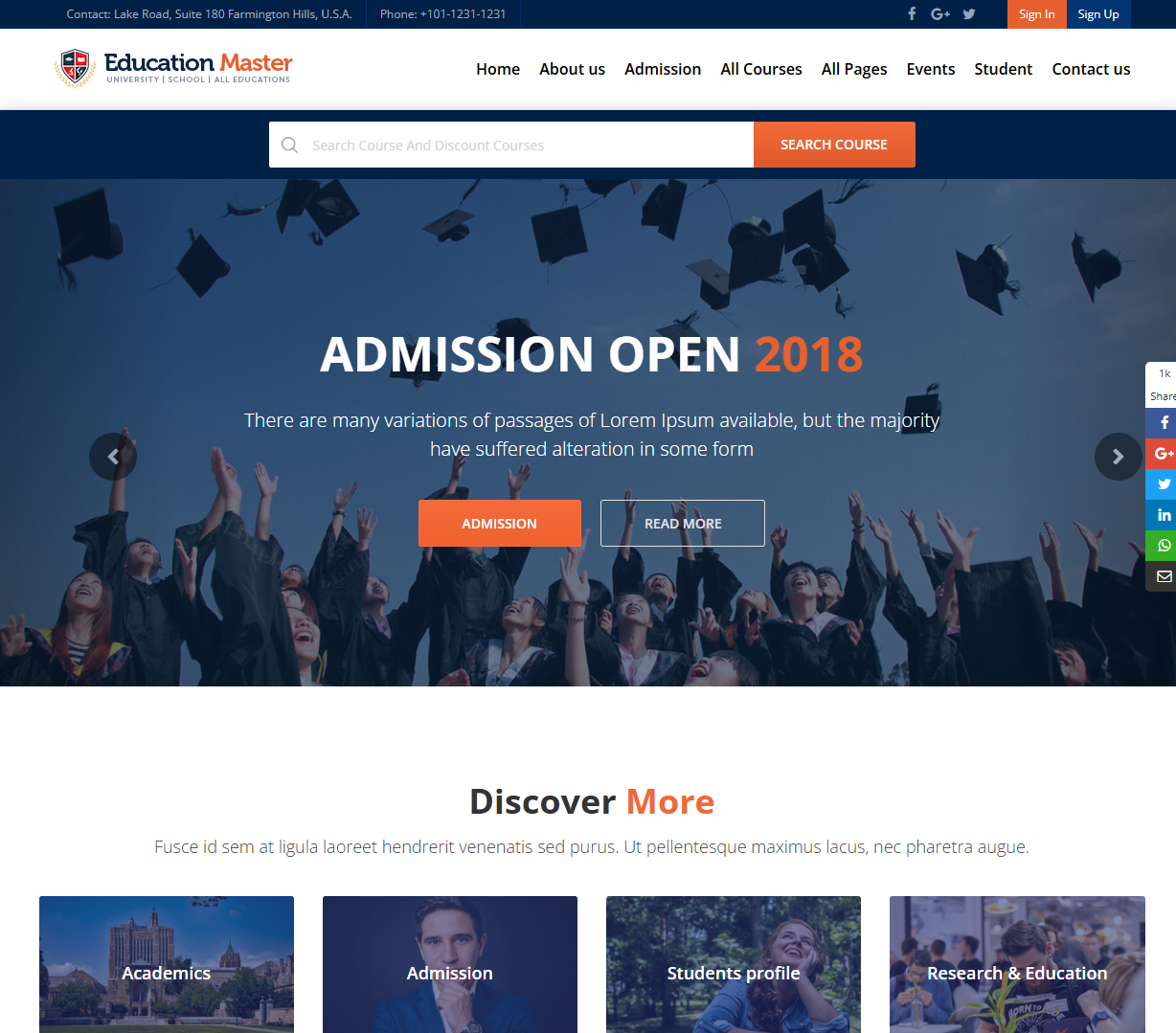 School website template 14