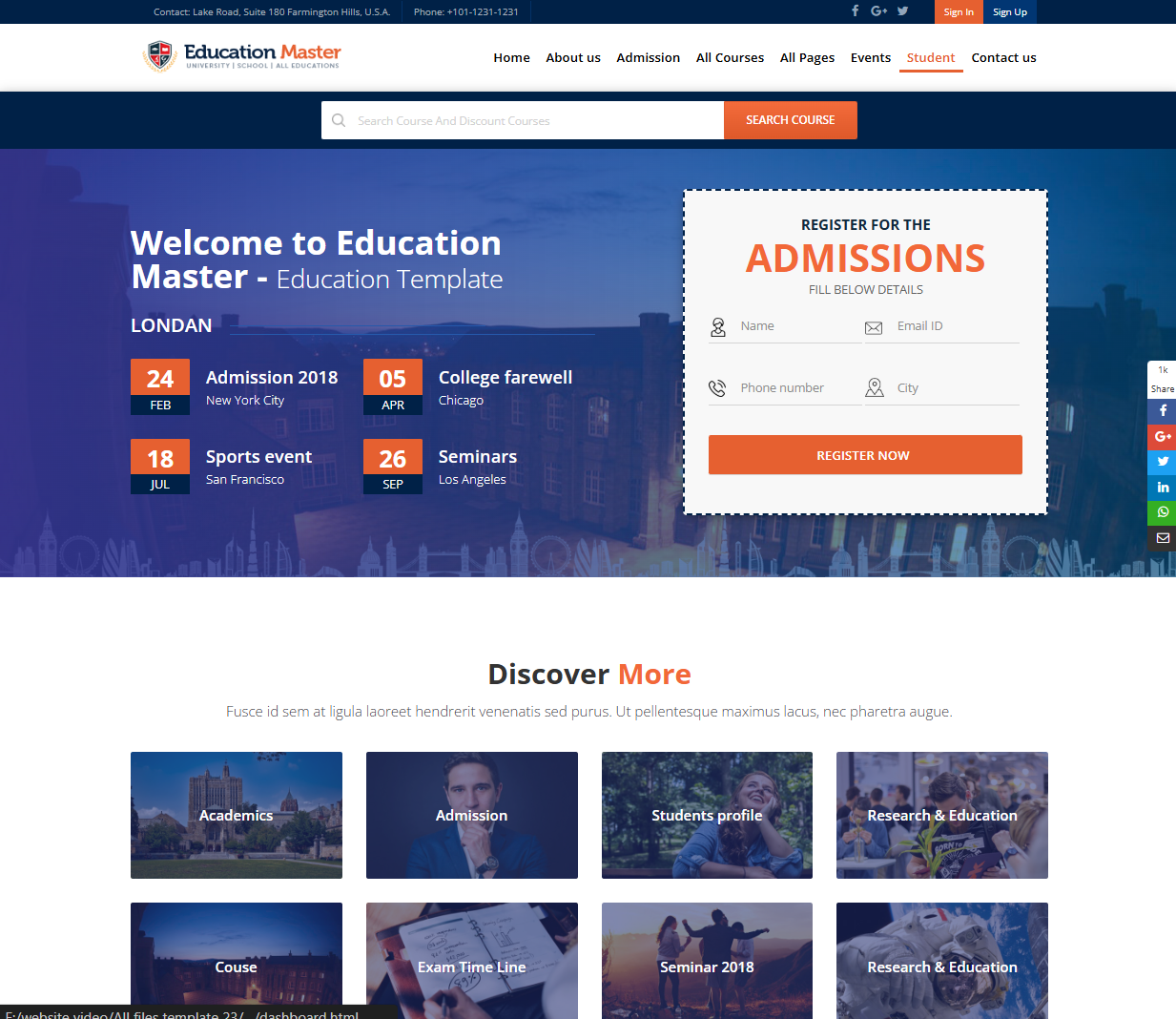 School website template 15